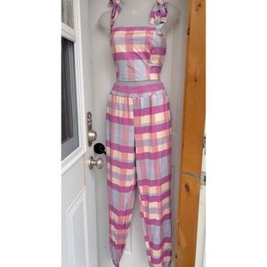 NEW Two piece outfit twofer pants crop top